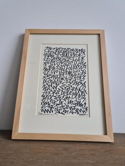 Origineel Werk Benjamin van Oost in houten kader 25x32cm, Antiek en Kunst, Kunst | Schilderijen | Modern, Ophalen of Verzenden