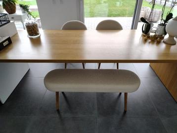 Elegante Eetkamer Set🍷 2 Stoelen + Zitbank + Pouf🍷GARANTIE beschikbaar voor biedingen