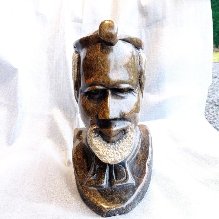 Afrika Buste  Marmer, Antiek en Kunst, Antiek | Overige Antiek, Ophalen of Verzenden