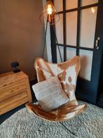 vlinderstoel pole to pole in koeienhuid., Ophalen, Zo goed als nieuw, Metaal