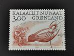 Groenland 2000 - Vikings- eenden silhouet - vogels UIT BLOK, Ophalen of Verzenden, Denemarken, Gestempeld