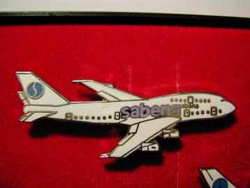 Sabena Pin Set Airplane N5 Boeing B747 Godfroid colors