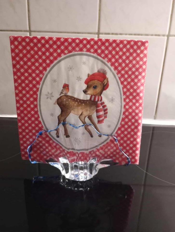 Zwaar glazen servet houder, Maison & Meubles, Cuisine | Vaisselle, Comme neuf, Verre, Enlèvement ou Envoi