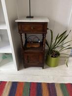 Bijzettafel met marmeren blad, Ophalen, Minder dan 55 cm, Gebruikt, Vierkant