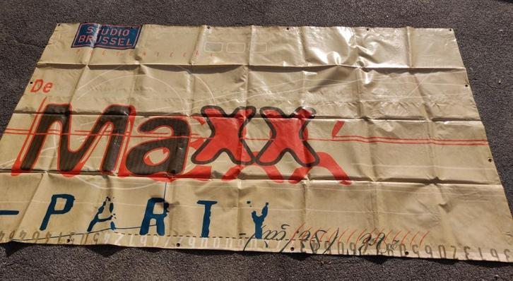 Groot zeil Studio Brussel De Maxx Party, Muziek en Instrumenten, Overige Muziek en Instrumenten, Gebruikt, Ophalen