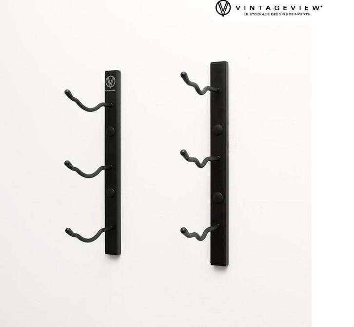 Metalen wijnfleshouder voor wandmontage (3 tot 9 flessen), Huis en Inrichting, Woonaccessoires | Wijnrekken, Nieuw, Minder dan 50 cm