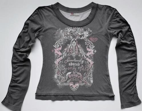 Donkergrijze longsleeve - kids 16-18 jr  / XS dames - Diesel, Kinderen en Baby's, Kinderkleding | Maat 176, Zo goed als nieuw