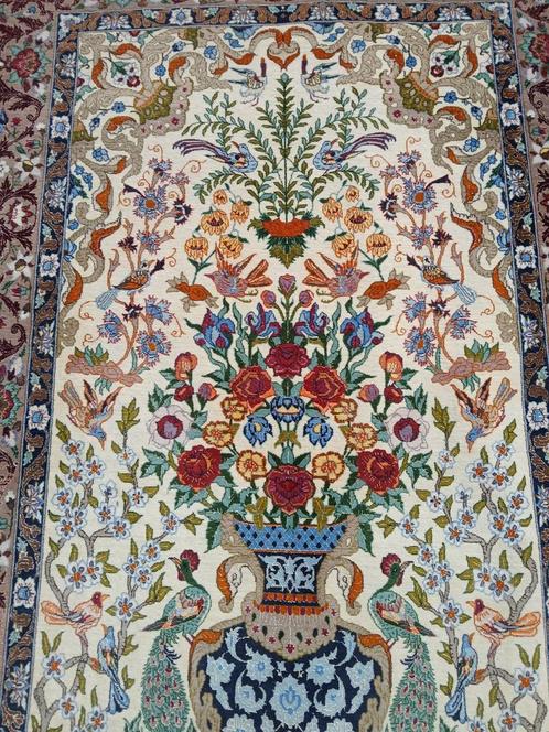 perziche collectie tapijt Isfahan,zide, Antiek en Kunst, Antiek | Tapijten, Tafelkleden en Textiel, Ophalen of Verzenden