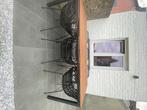 Tafel/stoelen, Tuin en Terras, Tuintafels, Ophalen, Zo goed als nieuw, Vierkant, Hout