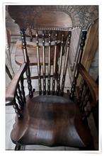 Schommelstoel antiek, Huis en Inrichting, Gebruikt, Bruin, Eén, Ophalen