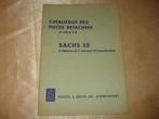 SACHS 50 2 Vitesses Ancien Catalogue des Pièces Détachées, Motoren, Handleidingen en Instructieboekjes, Ophalen of Verzenden, Overige merken