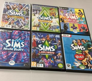 6X jeux PC Games Les Sims 2 et 3 + extension
