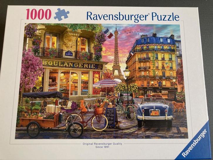 De eerste lichten van Parijs - Ravensburger, Hobby en Vrije tijd, Denksport en Puzzels, Gebruikt, Legpuzzel, 500 t/m 1500 stukjes