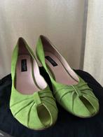Marina Rinaldi escarpins Cuir Suede vert talon 41, Enlèvement ou Envoi, Comme neuf, Vert, Escarpins