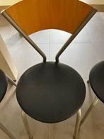 6 keukenstoelen, Maison & Meubles, Chaises, Enlèvement, Bois, Bleu, Cinq, Six Chaises ou plus