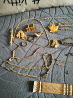 Lot imitatie goud,kettingen,armband. Divers., Ophalen of Verzenden, Gebruikt, Goud, Goud