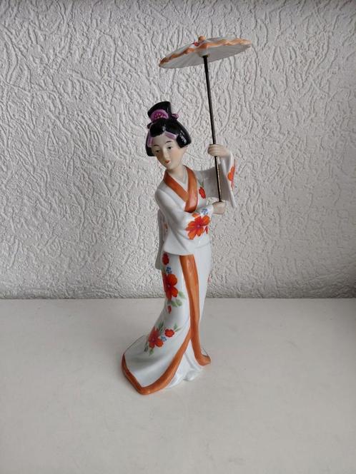 Beeld dame met paraplu, Antiek en Kunst, Curiosa en Brocante, Ophalen of Verzenden