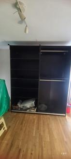 Grote zwarte IKEA-kledingkast (pax), al gedemonteerd., Gebruikt