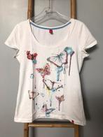 Edc Esprit wit t-shirt met veelkleurige vlinders