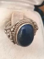 Vintage prachtige antieke lapis lazuli Monte ring op zilver, Blauw, Met edelsteen, Gebruikt, Zilver