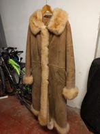 Manteau de fourrure dame années 80, Ophalen, Gedragen, Maat 36 (S), Beige