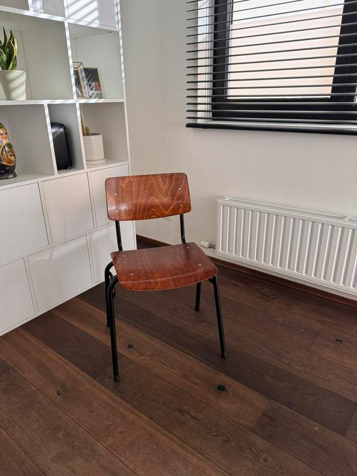Vintage plywood stoel, Huis en Inrichting, Stoelen, Zwart, Ophalen