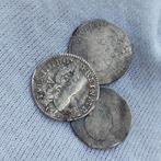 Set van 3 munten / Frankrijk / Lodewijk XIV - XV / zilver, Postzegels en Munten, Ophalen of Verzenden, Frankrijk, Zilver