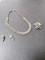 Ensemble parure en strass année 60, Bijoux, Sacs & Beauté, Bijoux anciens, Enlèvement, Autres matériaux, Autres types