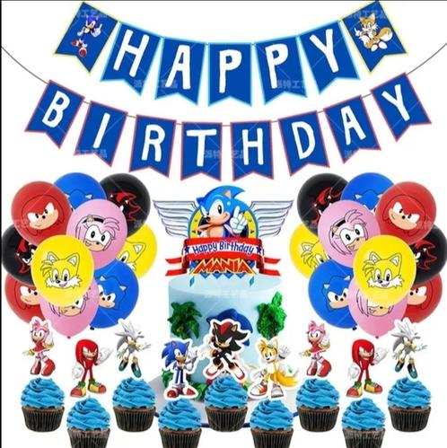 Sonic - Verjaardag versiering, Kinderen en Baby's, Speelgoed | Overig, Nieuw, Jongen of Meisje, Ophalen of Verzenden