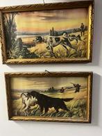 Twee schilderijen honden, Enlèvement