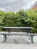 Biertafel met bankjes /  houten tuintafel, Tuin en Terras, Ophalen, Gebruikt, Rechthoekig, Hout