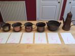 Te koop 9 koperen potten  +metalen koffiepot, Ophalen of Verzenden, Koper
