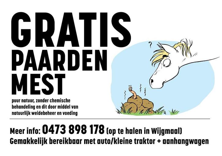 Paardenmest GRATIS, Dieren en Toebehoren, Stalling en Weidegang, Accessoires
