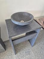 Waskom + tafel Belgische blauwe steen, Doe-het-zelf en Bouw, Sanitair, Ophalen, Nieuw, Steen, Wastafel