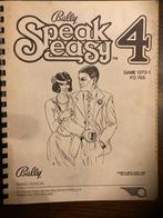 BALLY SPEAK EASY 4 MANUAL WITH SCHEMATICS, Verzamelen, Automaten | Flipperkasten, Gebruikt, Elektronisch, Bally, Onderdeel of Defecte kast