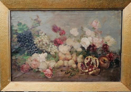 Giuseppe Alberto Coco '' Natura Morta con frutta e fiori '', Antiek en Kunst, Kunst | Schilderijen | Klassiek, Verzenden