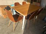 Eetplaats tafel en 6 stoelen, Huis en Inrichting, Ophalen, Zo goed als nieuw