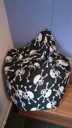 Siège poire en tissu noir et blanc, Maison & Meubles, Sièges-poires, Utilisé, Blanc, Siège-poire