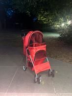 Rode hondenbuggy voor hond of kat, makkelijk inklapbaar, Dieren en Toebehoren, Ophalen, Zo goed als nieuw