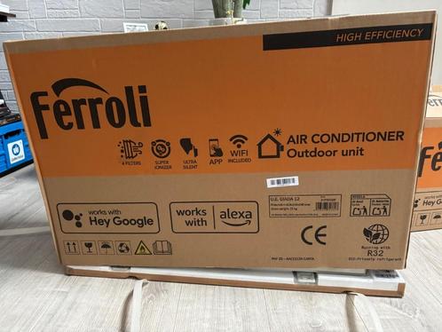Airco met buiten unit ferroli, Elektronische apparatuur, Airco's, Nieuw, Wandairco, Minder dan 60 m³, 3 snelheden of meer, Koelen en Ontvochtigen