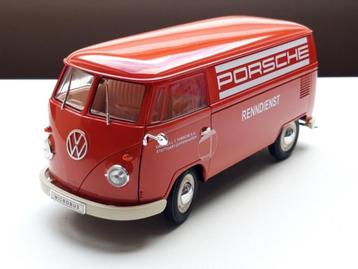 modelauto Volkswagen T1 bus Panel Van Porsche – Welly 1:18 beschikbaar voor biedingen