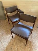 Vintage stoelen, Deens design, Ophalen, Gebruikt, Twee, Bruin