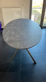 Table ovale effet granite 180 cm style industrielle, Comme neuf, 100 à 150 cm, Autres matériaux, Ovale