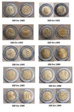 lotje munten vaticaan 500 lire 10 stuks, Postzegels en Munten, Ophalen of Verzenden