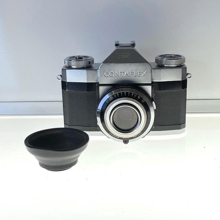 Zeiss Ikon Contaflex analoge 35mm SLR camera + lens, Audio, Tv en Foto, Fotocamera's Analoog, Gebruikt, Spiegelreflex, Overige Merken