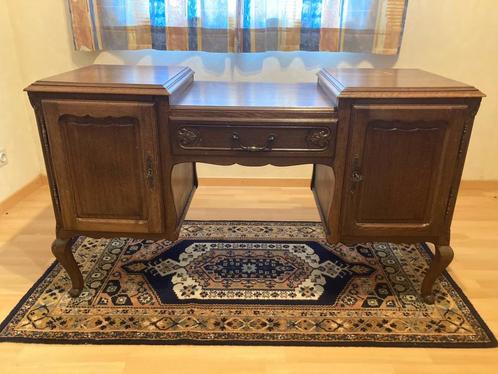 Handgemaakte eiken meubel in Louis XV stijl, Huis en Inrichting, Tafels | Kaptafels, Gebruikt, Minder dan 100 cm, 100 tot 150 cm