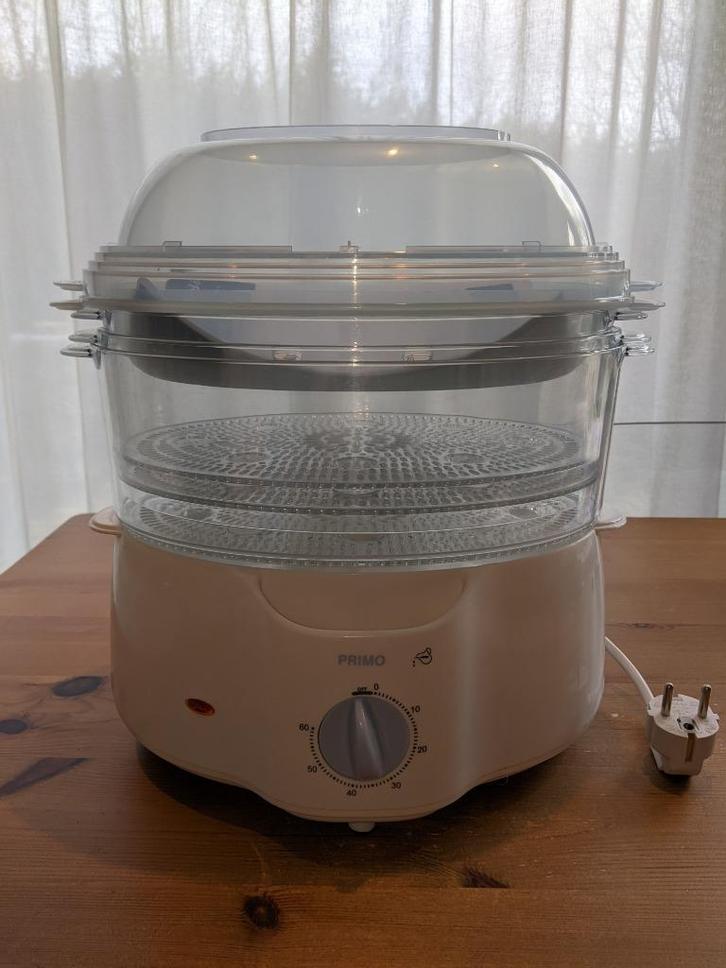 Stoomkoker 3 stoomschalen + rijstschaal + kruidengaasje, Elektronische apparatuur, Rijstkokers, Nieuw, Ophalen of Verzenden