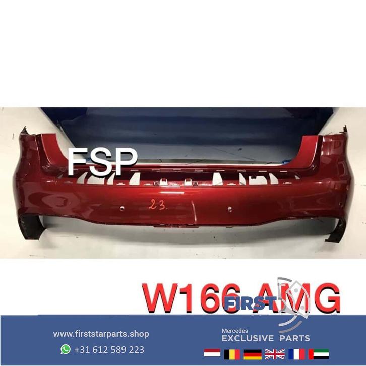 W166 GLE ML AMG Achterbumper rood origineel Mercedes 166, Auto-onderdelen, Carrosserie, Bumper, Mercedes-Benz, Achter, Gebruikt