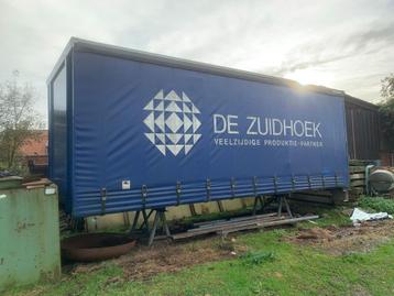 Container/Laadbak met zeil en klep te koop. beschikbaar voor biedingen
