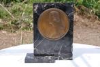 §  medaille bronze reine astrid sur marbre signe alf mauquoy, Verzamelen, Ophalen of Verzenden, Gebruikt, Overige typen